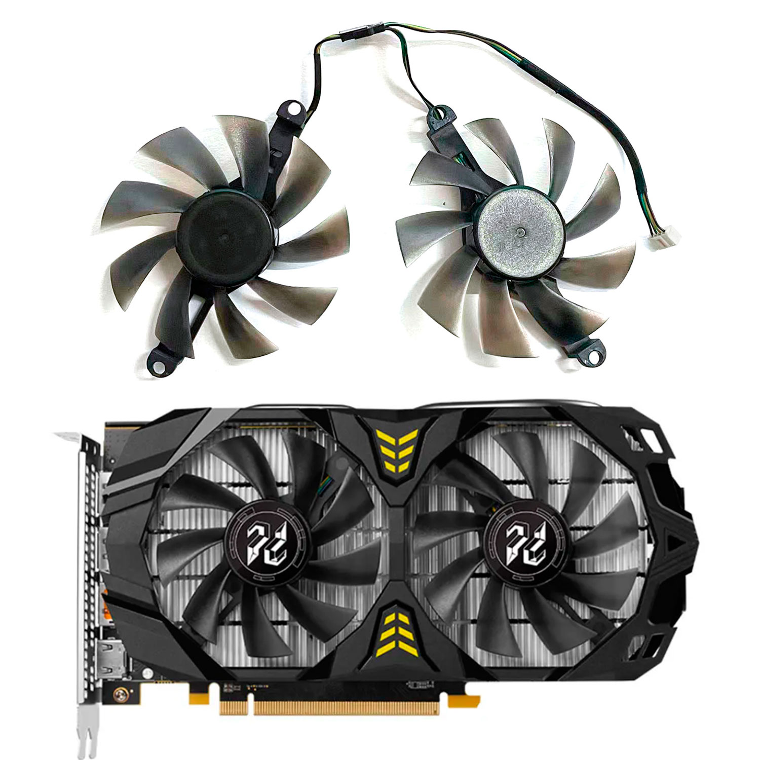 Nuevo ventilador para GPU, 4 p - Rx 580 8Gb 2048Sp Gpu reseña y precio